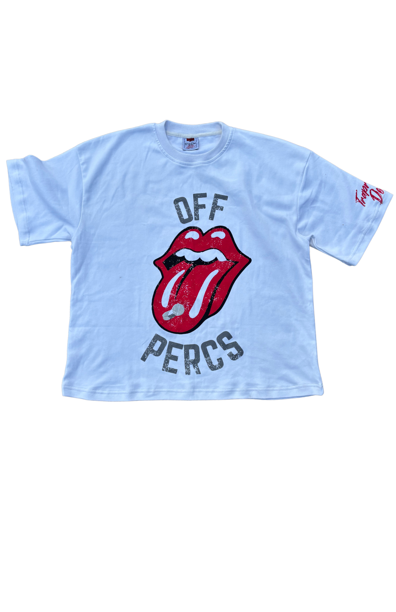 TRAPRENEUR DEPT. OFF-PERCS WHITE SHIRT